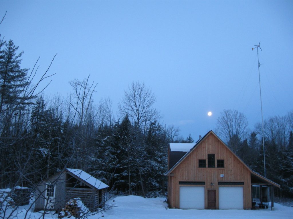 Jan. Full Moon at Off Grid Homestead