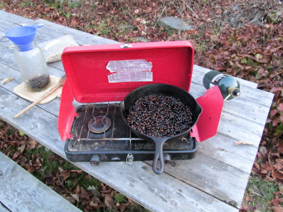 Outdoor Coffee Roasting Setup