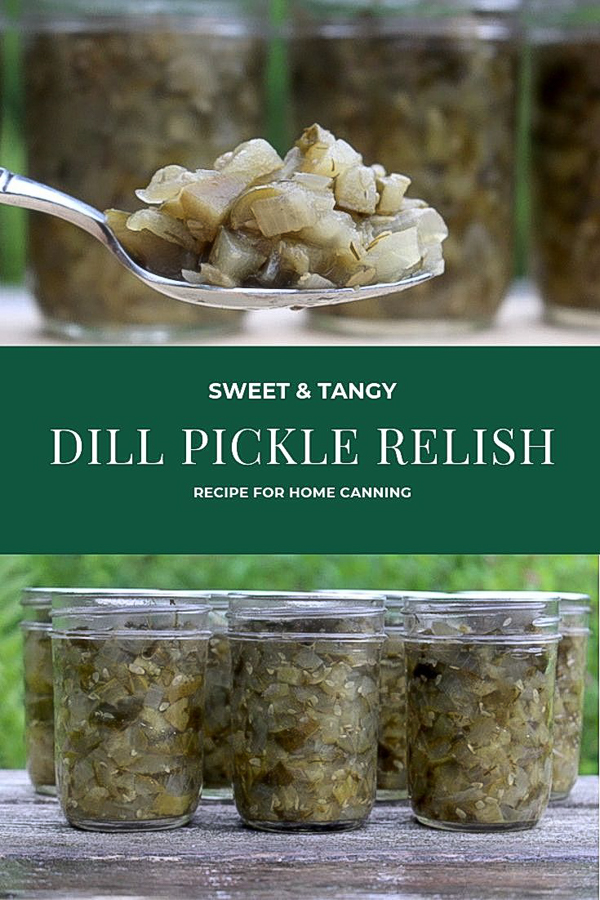 Dill Pickle Relish Recipe for Canning ~ This pickle relish recipe has just enough sweet to balance the tangy vinegar and pickling salt, for a delicious, well rounded topping. Perfect as a hot dog topping or in all your summer recipes. Canning instructions provided, but you can also make it as a refrigerator relish pickling recipe. #relish #relishrecipe #dillpickle #canning #foodpreservation #preservingfood #homestead #selfreliant #selfsufficiency #homesteading