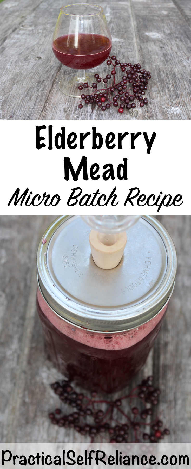 Small Batch Elderberry Mead #elderberry #elderberryrecipes #mead #meadrecipe #homebrew #honeywine #fermentation #fermenteddrinks