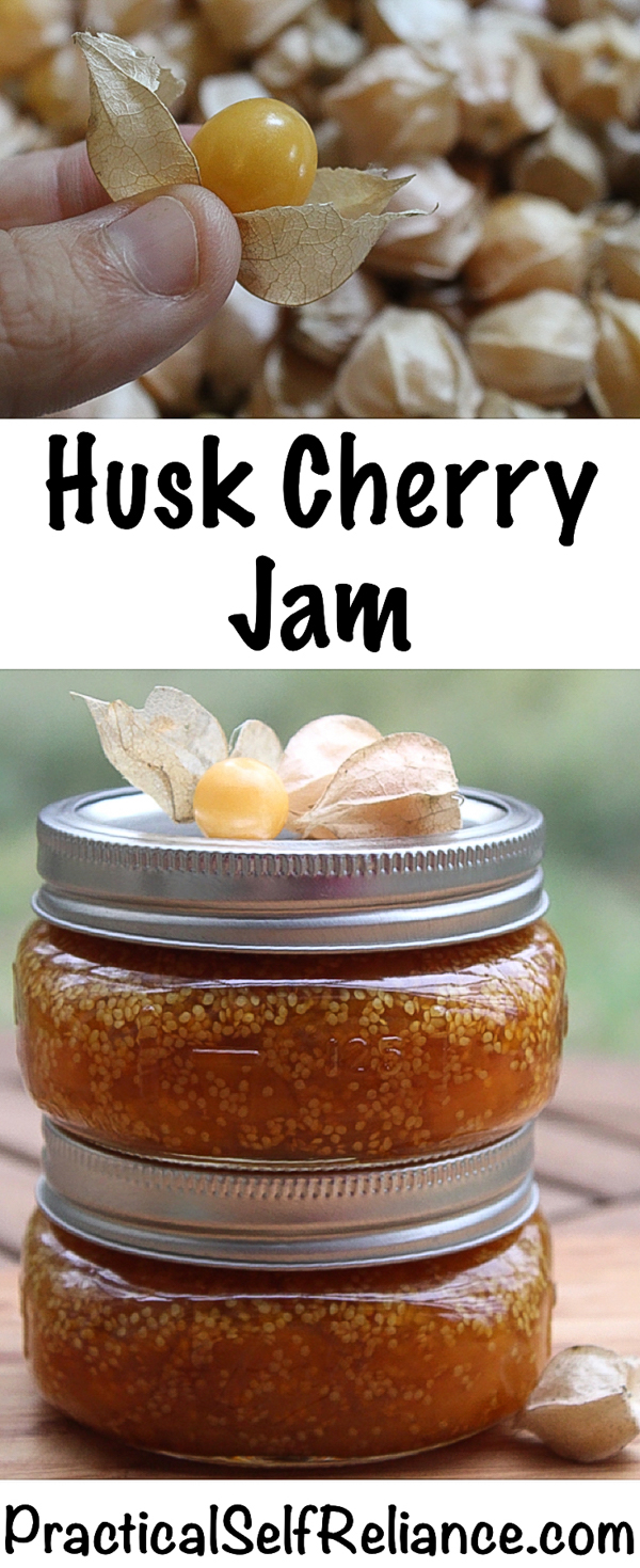 Husk Cherry Jam Recipe for Canning ~ Aka. Ground Cherry Jam or Cape Gooseberry Jam #groundcherries #groundcherry #uses #recipes #recipeideas #fruitrecipes #exoticfruit #canning #foodpreservation #preservingfood #homestead #selfreliant #selfsufficiency #homesteading