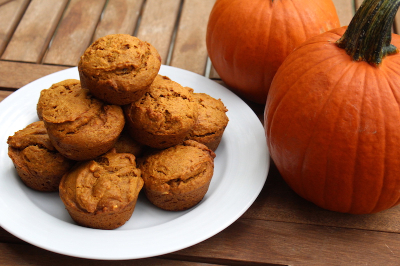 Pumpkin Maple Almond Butter Muffins