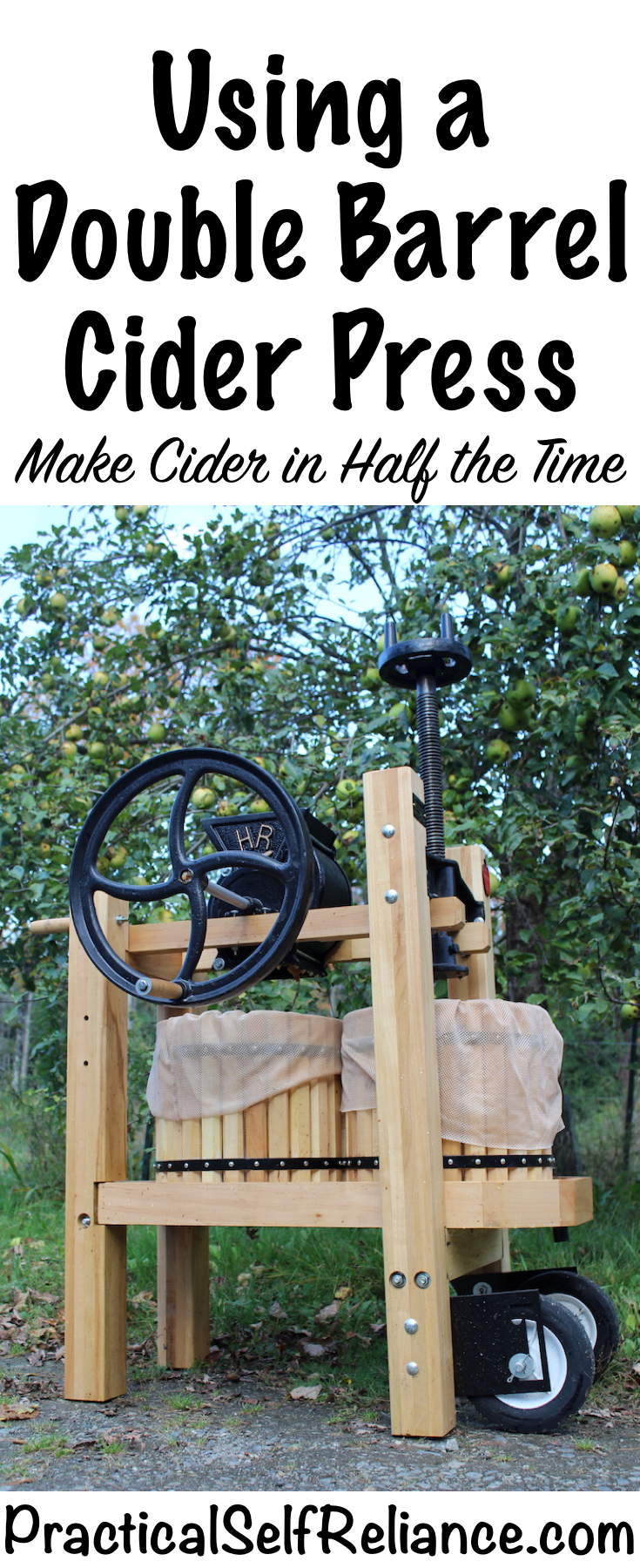 Using a Double Barrel Cider Press