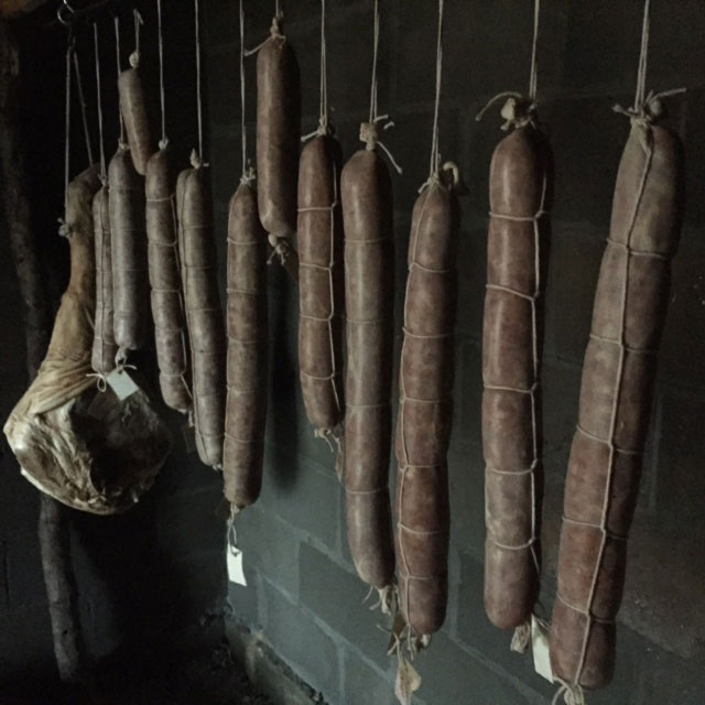 Meat Curing in Root Cellar