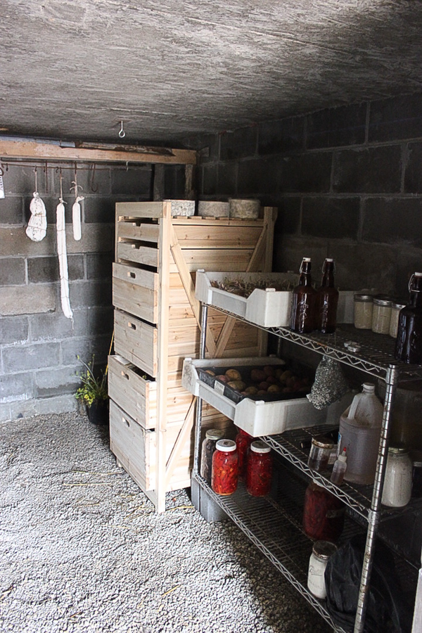 Inside a Homestead Root Cellar