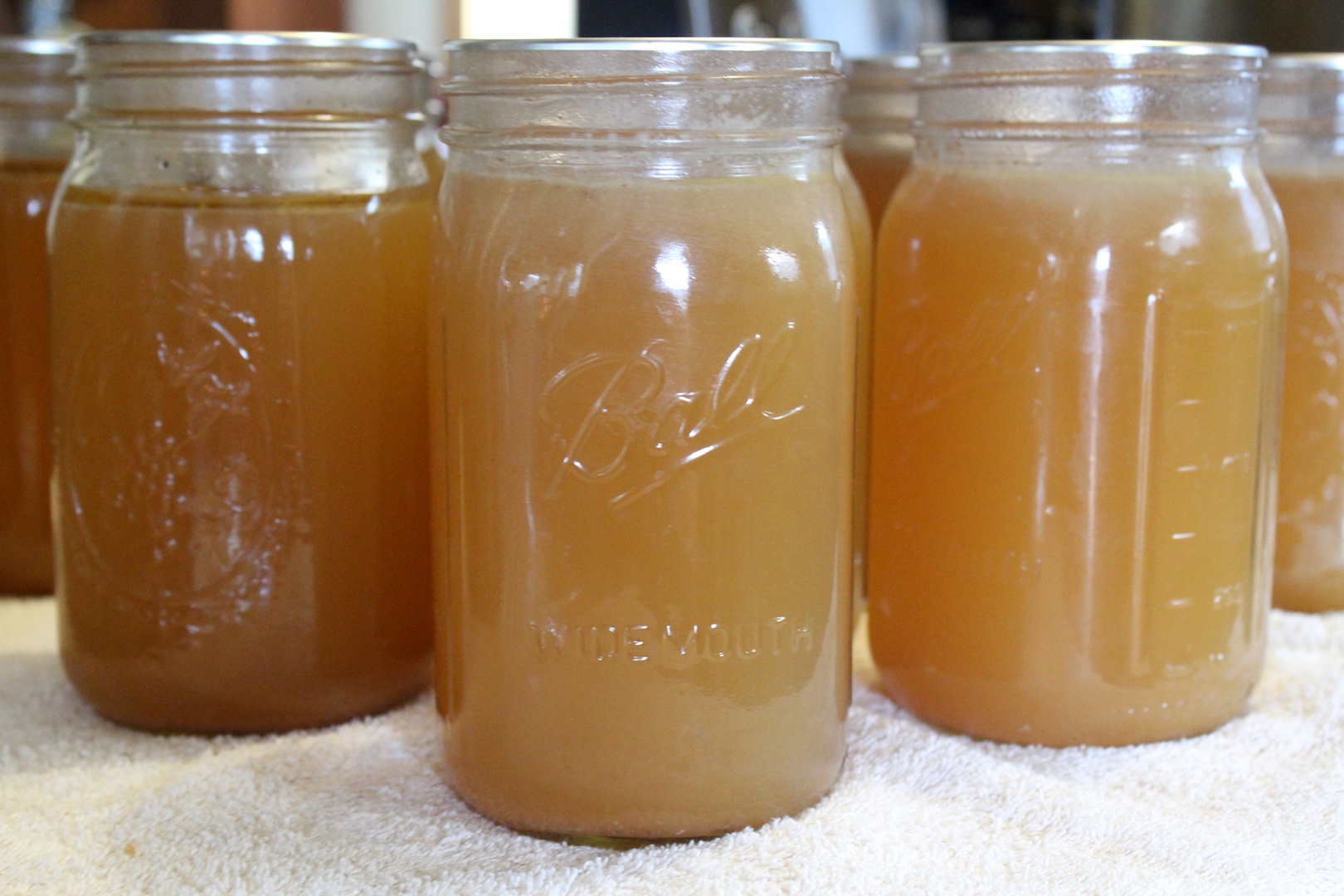 Shelf stable bone broth in canning jars