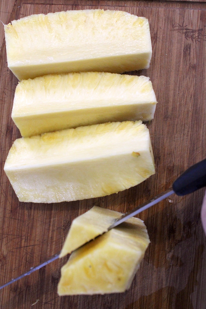 How to remove pineapple cores for canning