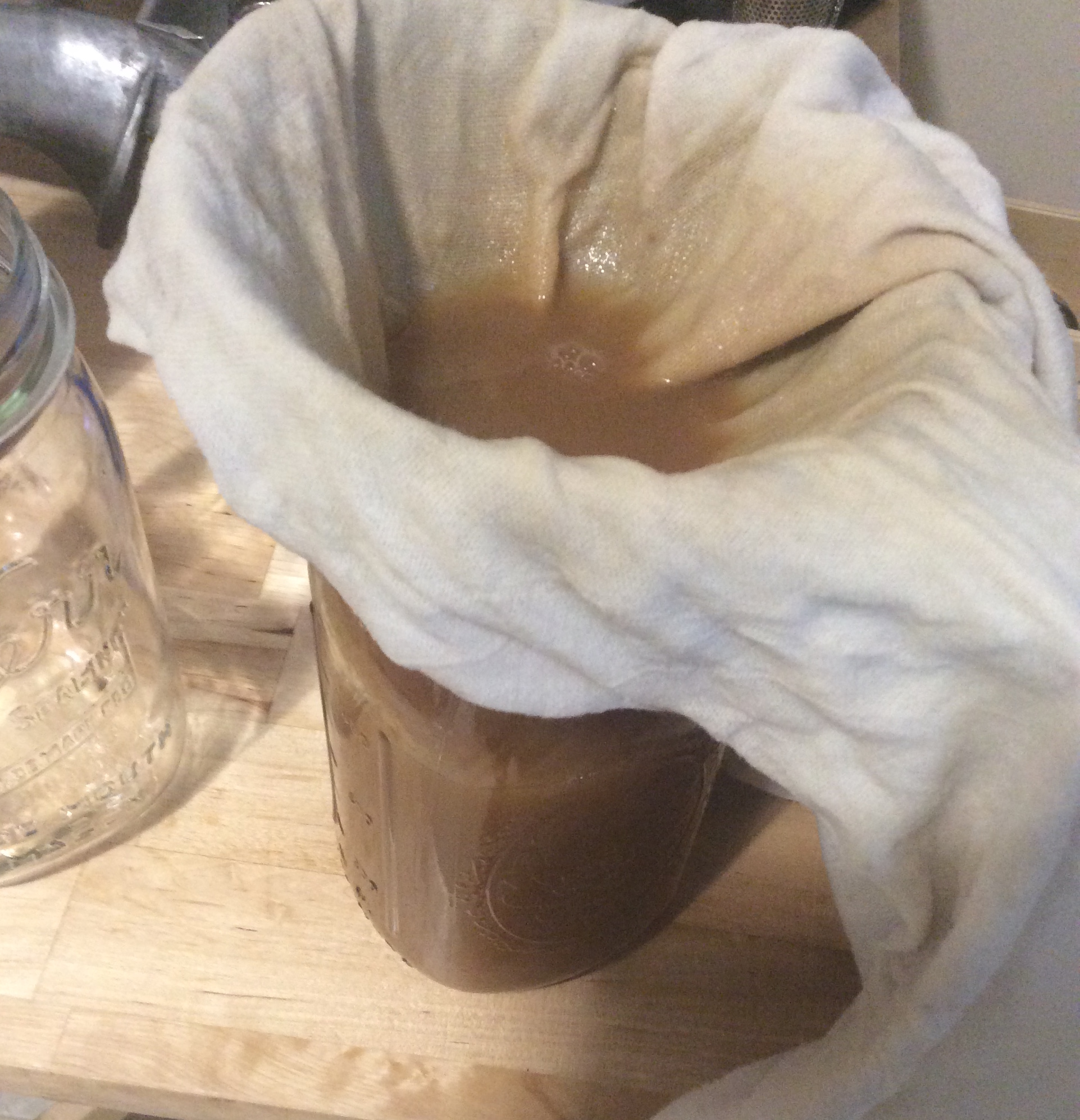 Filtering the finished cider