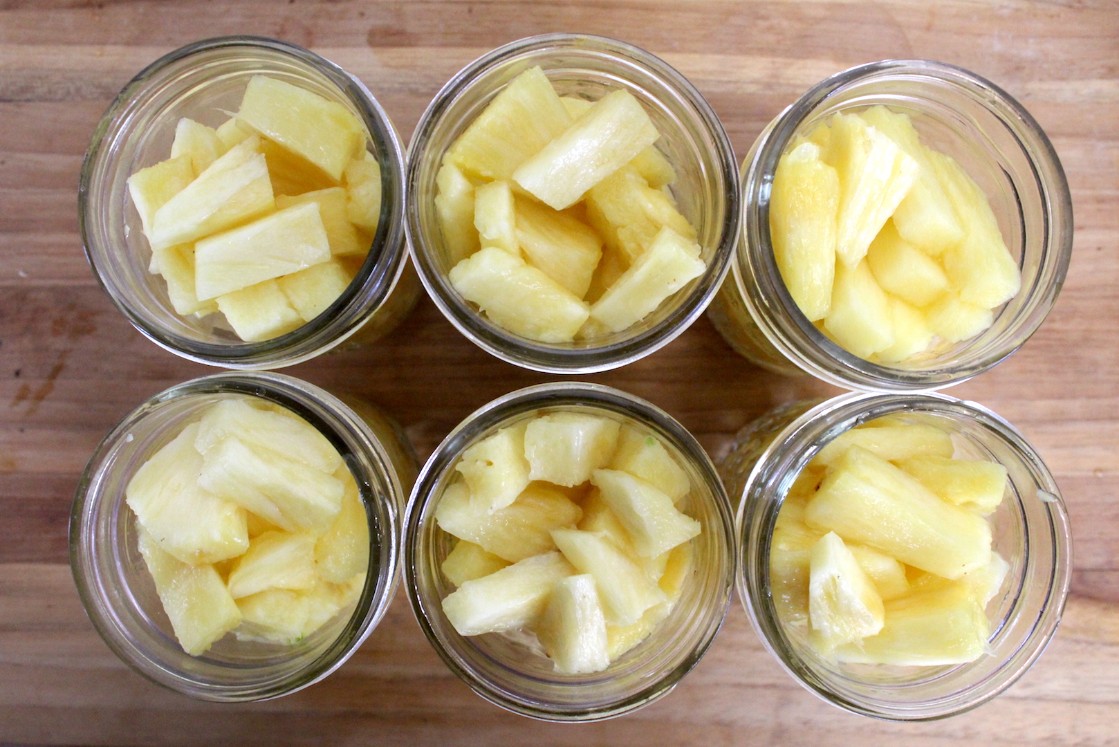 Pineapple in Canning Jars