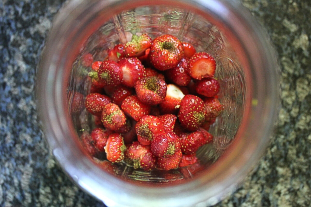 Strawberries in Mason Jar