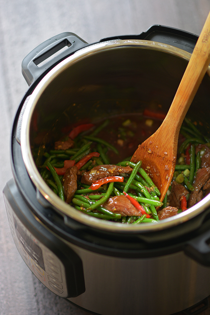 Instant Pot Mongolian Beef and Green Beans from Simple Seasonal