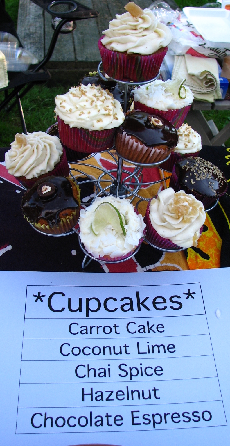Cupcakes for sale at farmers market