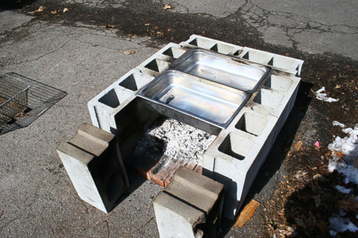 cinder block evaporator