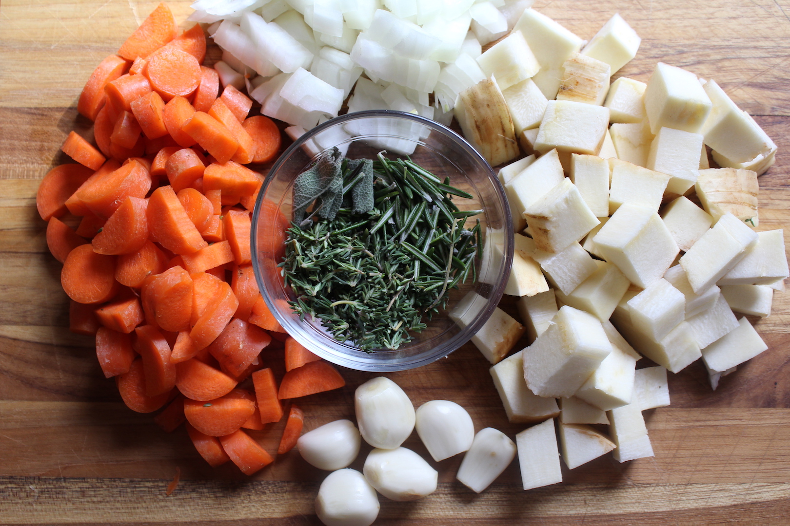 Vegetables for Cassoulet