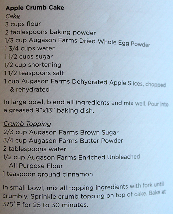 Apple Crumb Cake with Butter Powder