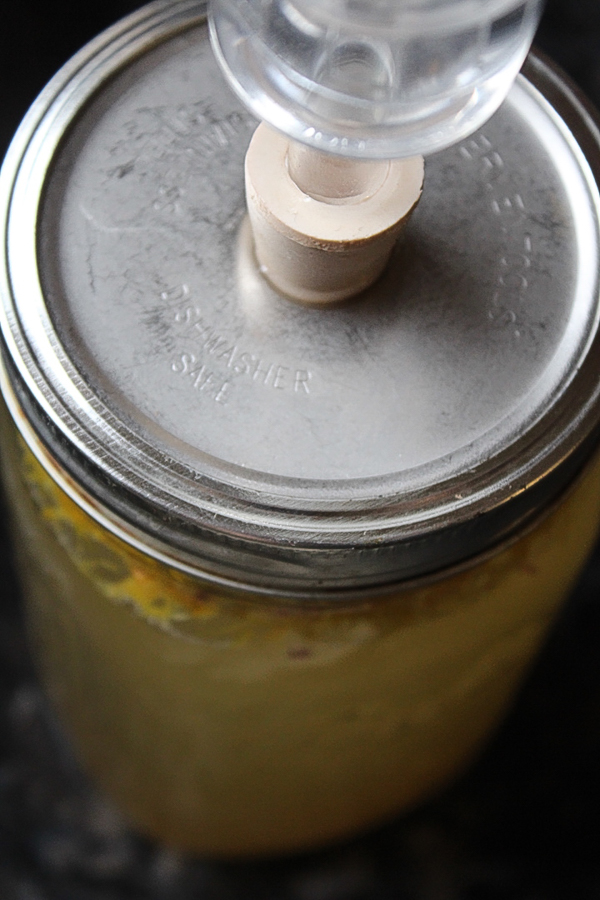 Mason jar Fermentation Small batch flower wine