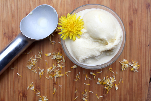 Dandelion Flower Ice Cream