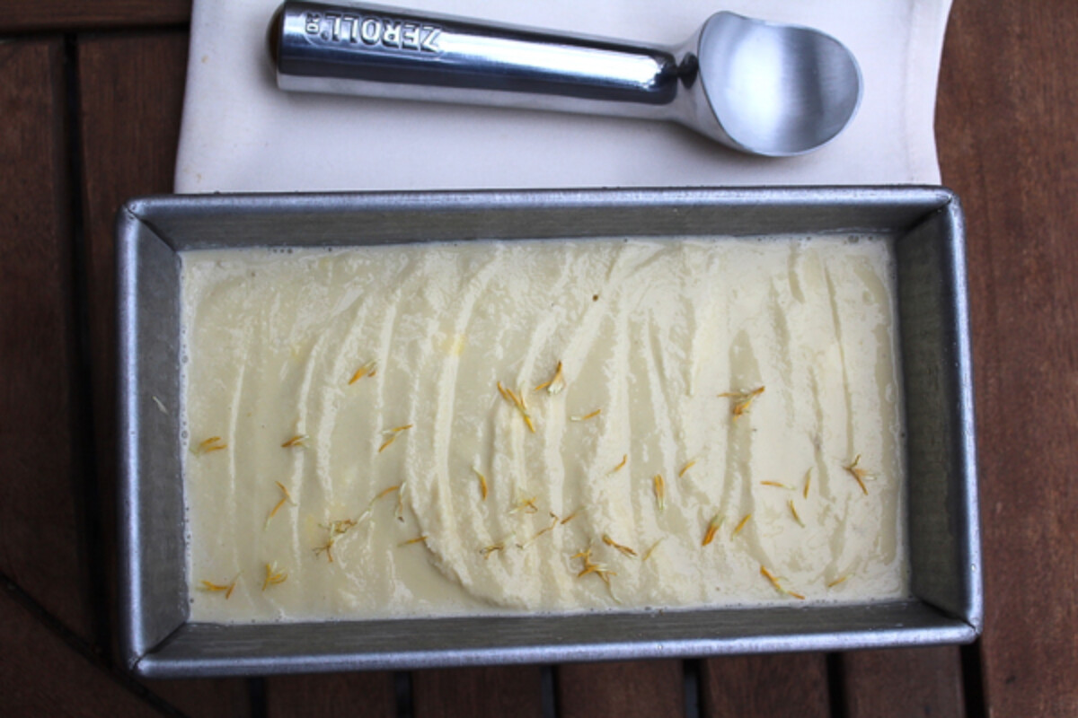 Honey Dandelion Flower Ice Cream