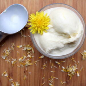 Dandelion Flower Ice Cream