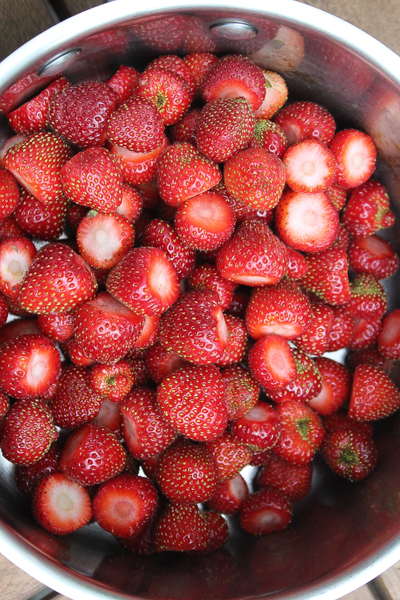 Hulled Strawberries for Jam
