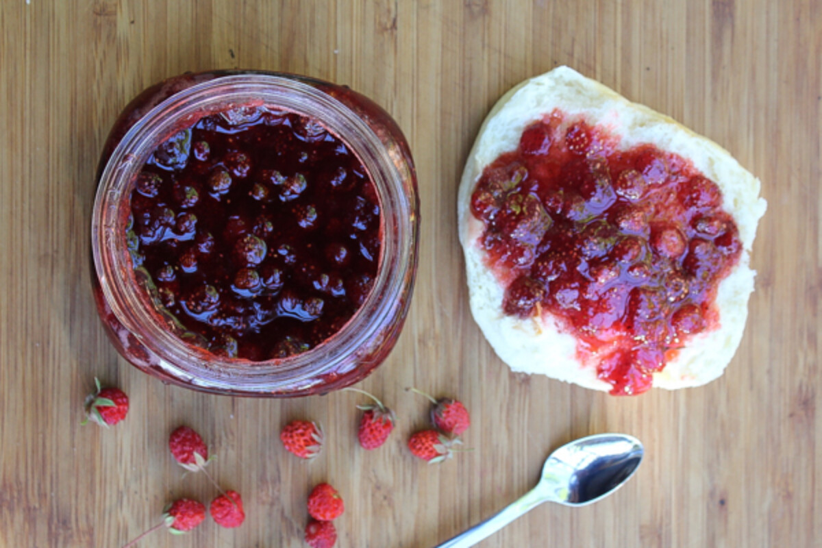 Wild Strawberry Jam on Toast