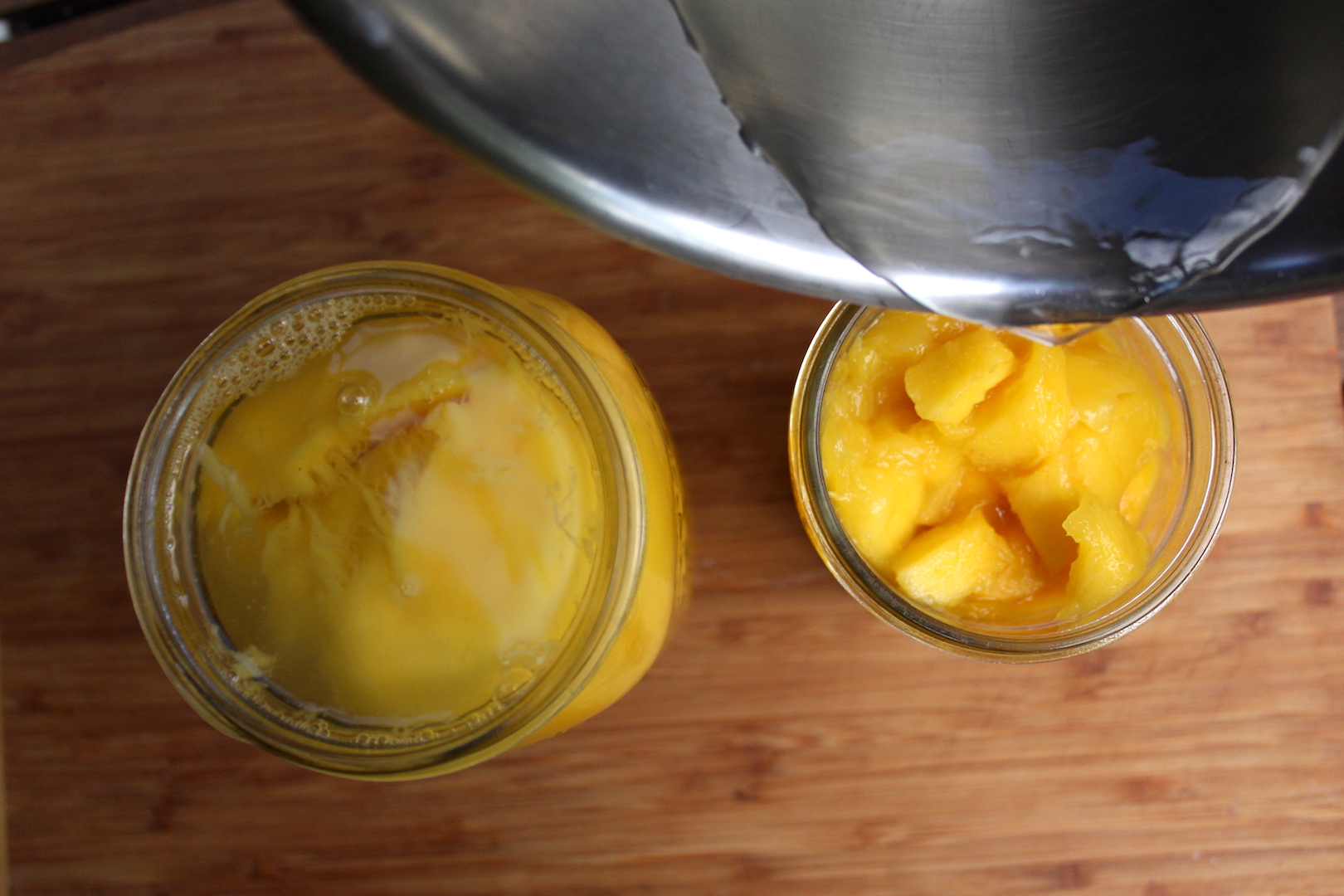Adding Syrup to Mango