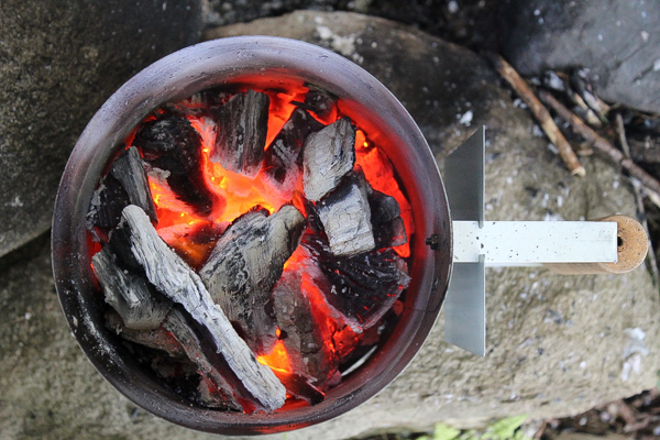Preparing Coals for Dutch Oven