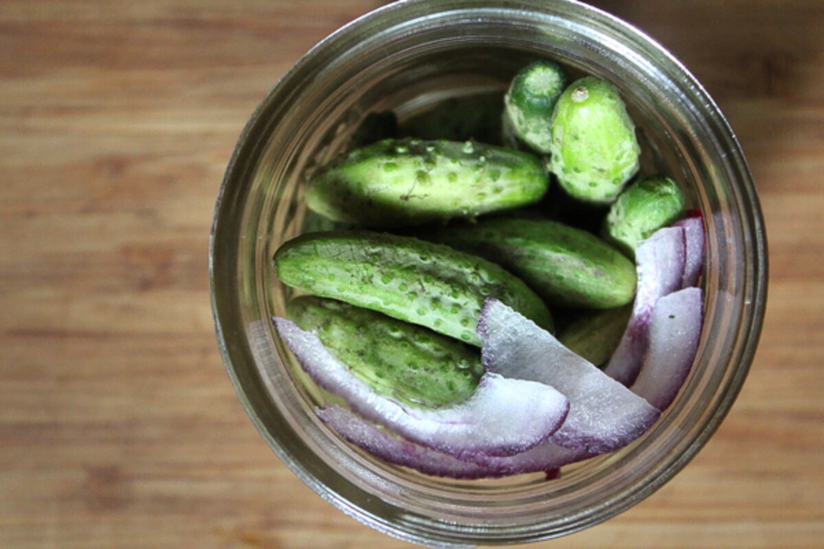 Packing Gherkins into Jars