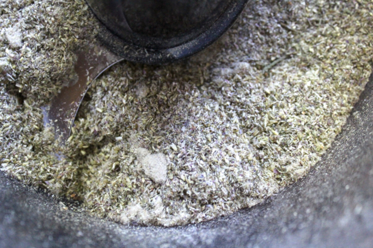 Grinding Clover Flour in a food processor