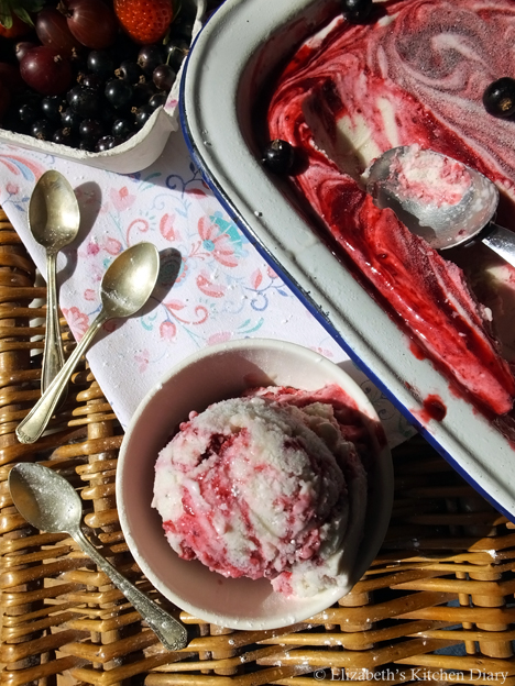 Vegan Blackcurrant Ripple Ice Cream