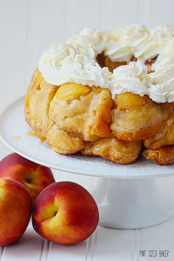 Peaches and Cream Monkey Bread from Pint Sized Baker