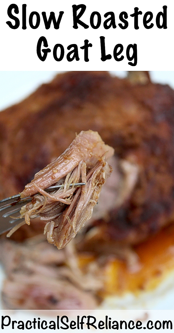 Slow Roasted Goat Leg #goat #recipes #howtocook #goatrecipes #homesteading #selfsufficiency #meatrecipes