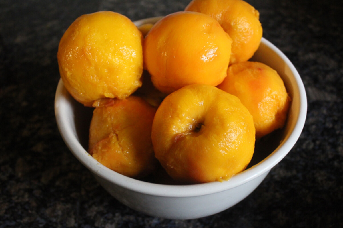 peeled peaches for canning