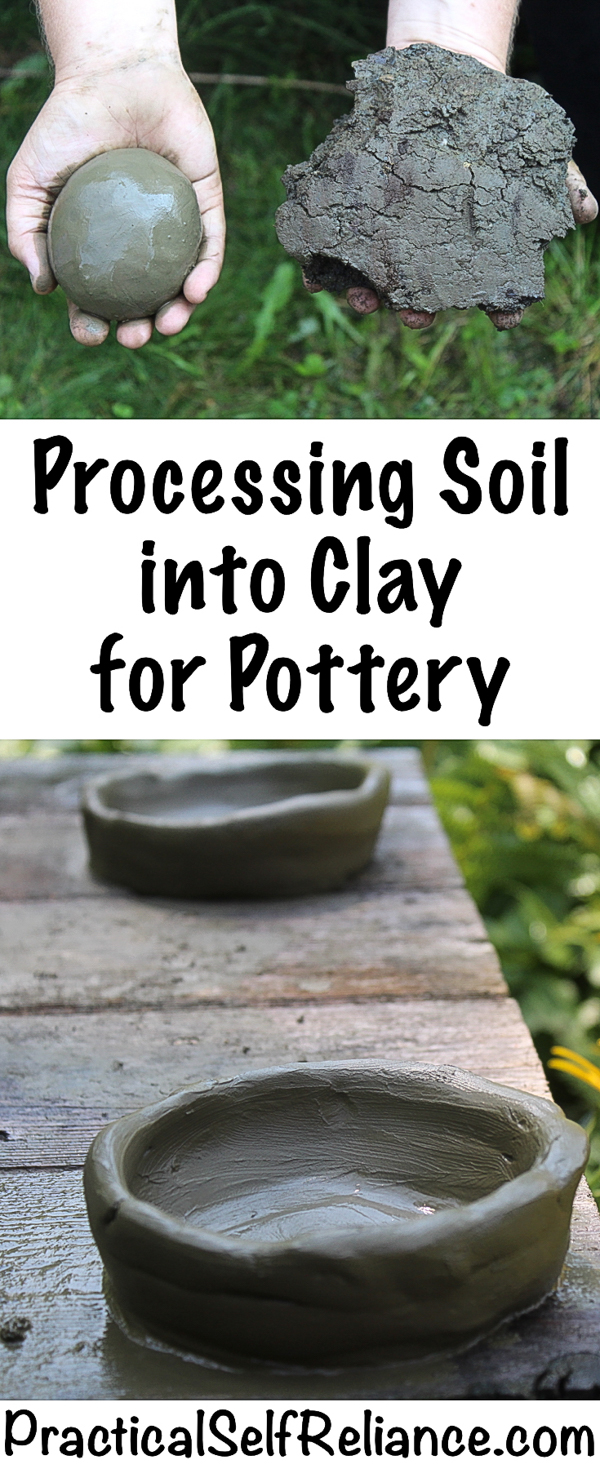 Processing Soil into Clay for Pottery ~ How to Make Clay from Soil #clay #pottery #homesteading #selfsufficiency #prepper #preparedness #survival