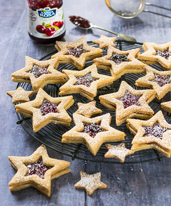 Vegan Jammy Star Biscuits from the Veg Space