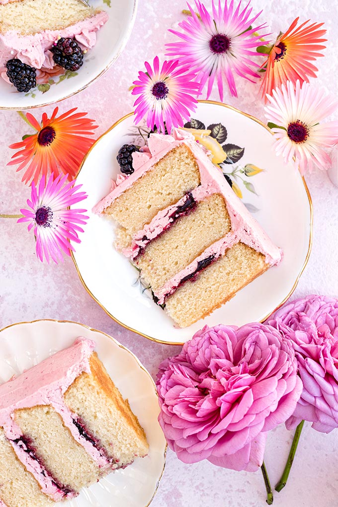 Vanilla Layer Cake with Blackberry Jam from Super Golden Bakes