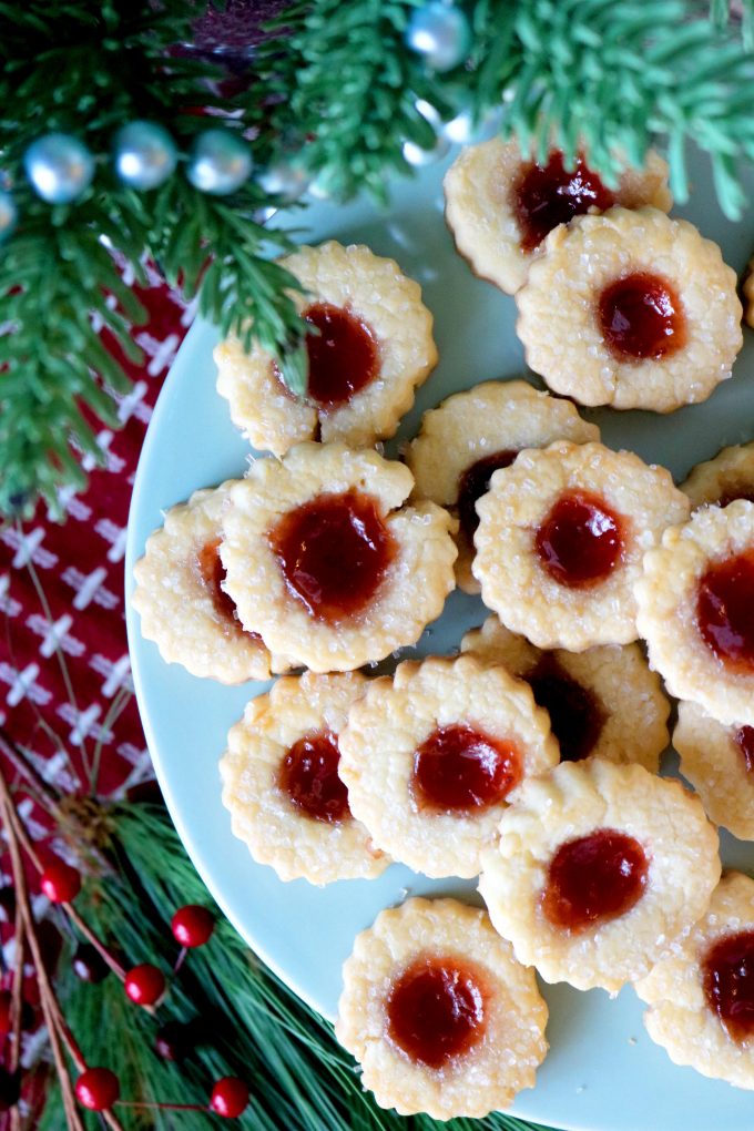 Strawberry Butter Jam Thumbprint Cookies from The Anthony Kitchen