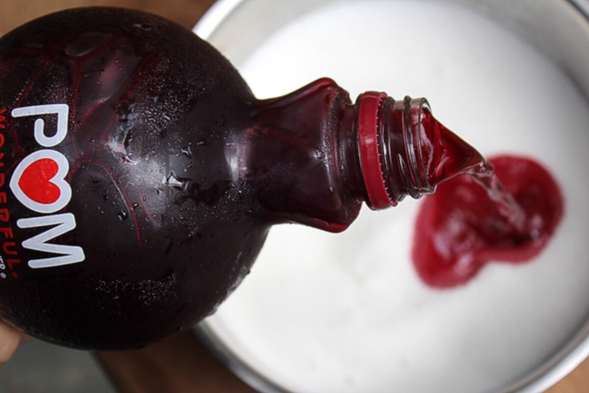Adding Pomegranate Juice to Sugar for Pomegranate Wine