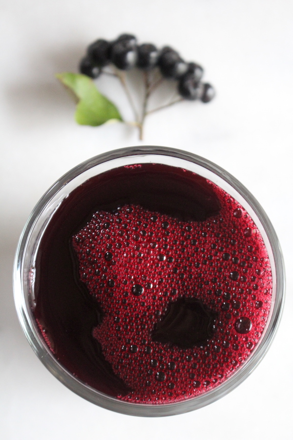 homemade aronia juice