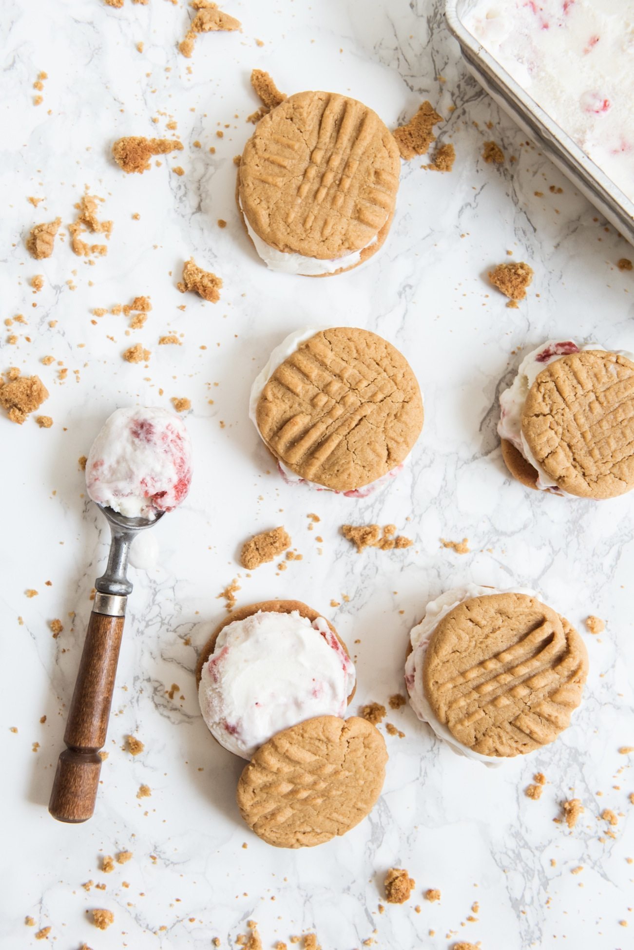 Peanut butter and Jelly Ice cream Sandwiches from The Sweetest Occasion