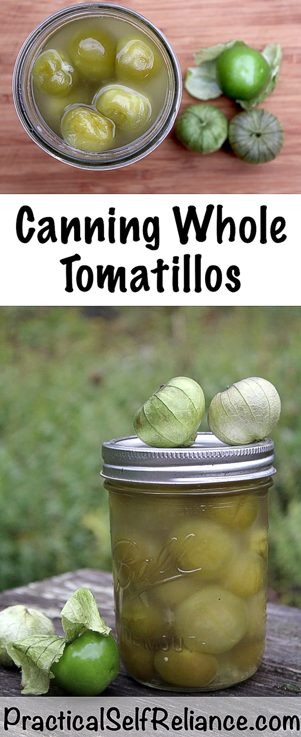 Canning Tomatillos ~ Instructions for Water Bath or Pressure canning whole tomatillos ~ Preserving Tomatillos #tomatillos #recipe #canning #foodpreservation #howtocook #homesteading #selfsufficiency