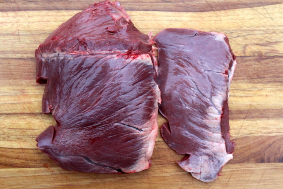 Finished Deer Heart Steaks