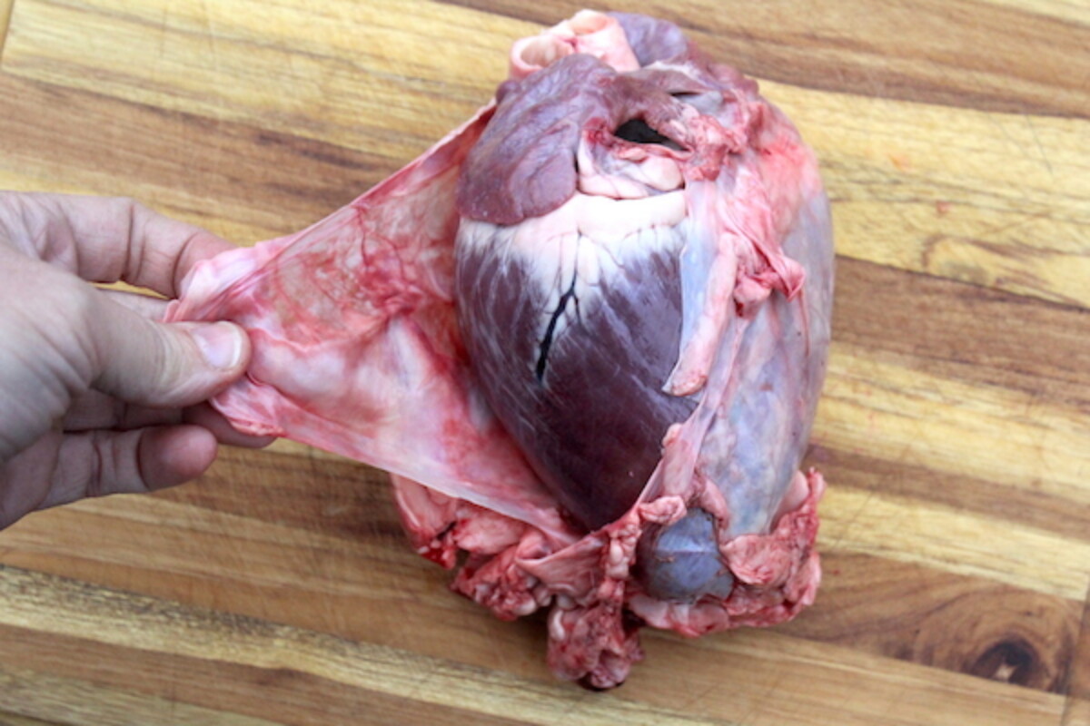Removing Deer Heart Lining