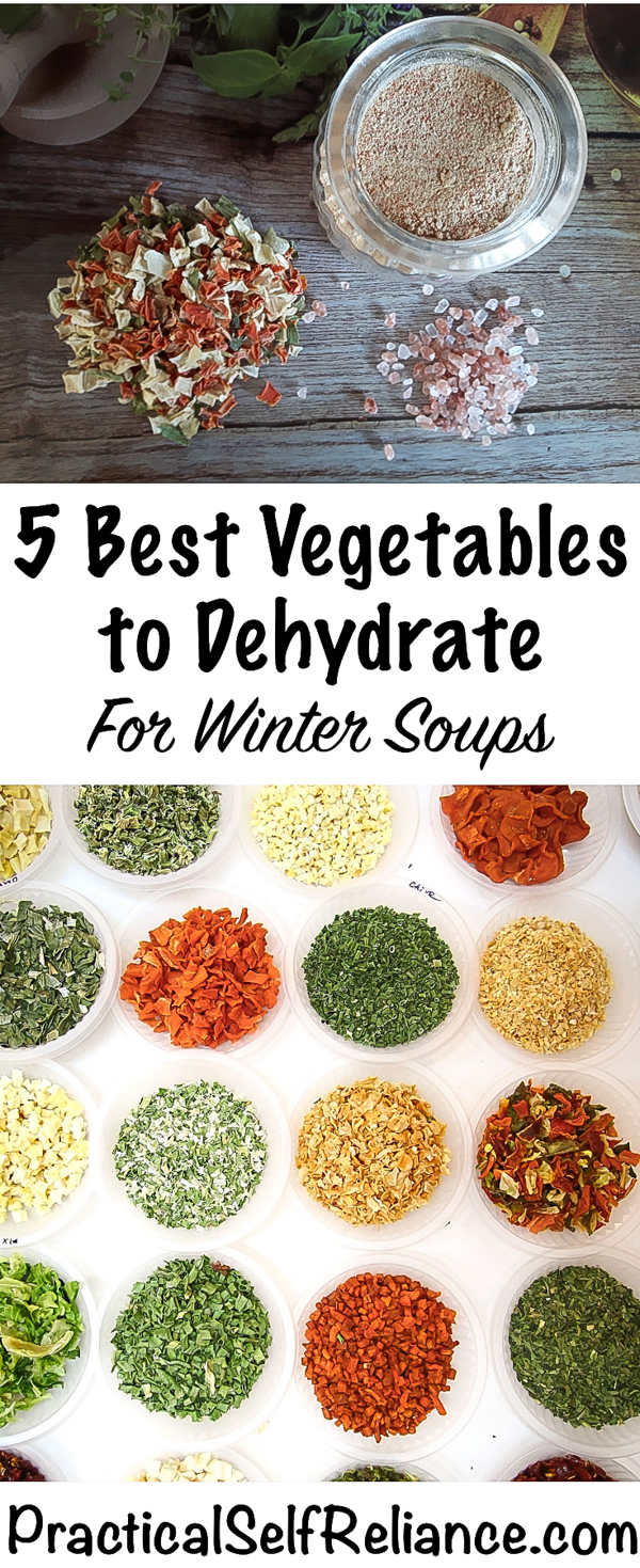 Best Vegetables to dehydrate for Soup #soup #recipes #winterrecipes #dehydrating #foodpreservation #homesteading #selfsufficiency #preparedness