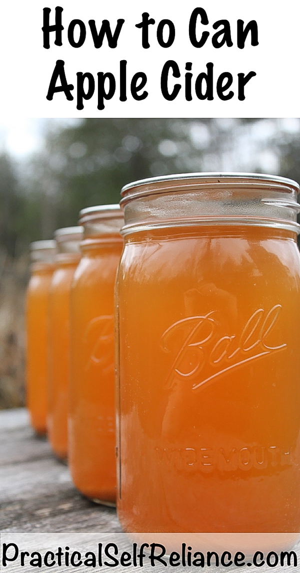 How to can apple cider ~ Canning apple juice for long term storage #applecider #canning #foodpreservation #foodstorage #homesteading #preparedness