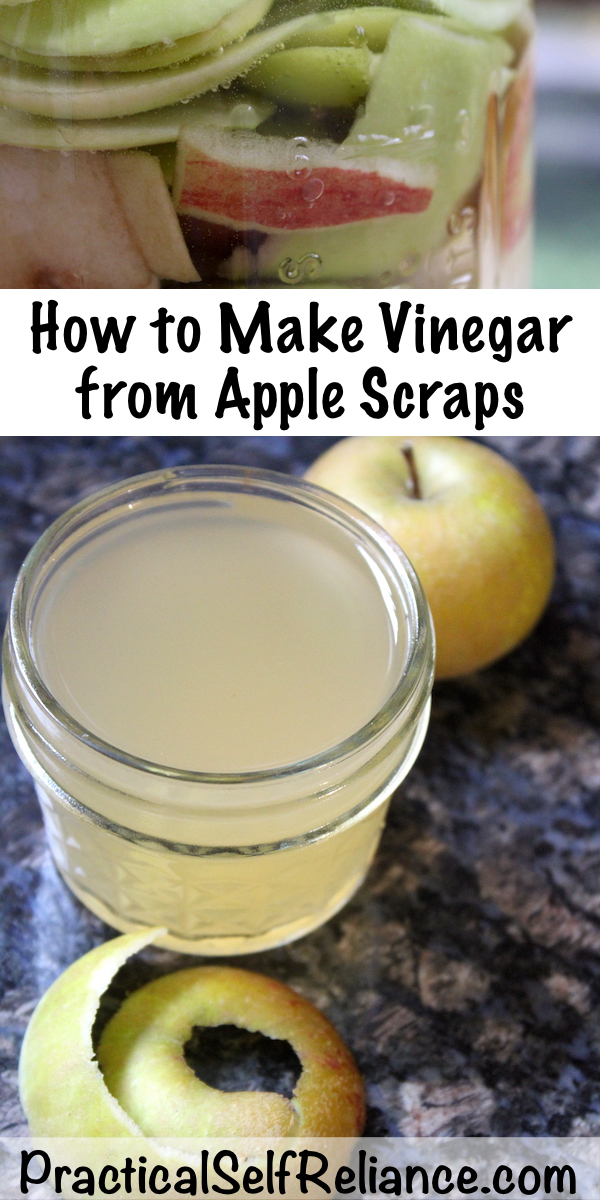 How to Make Vinegar from Apple Scraps ~ Homemade Apple Scrap Vinegar #applerecipes #applepeels #homemade #diy #vinegar #foodpreservation #homesteading