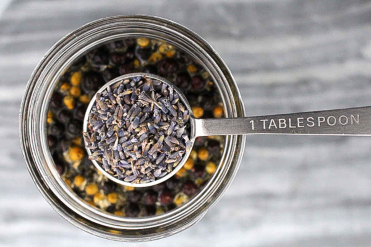 Lavender for a homemade herbal infused gin