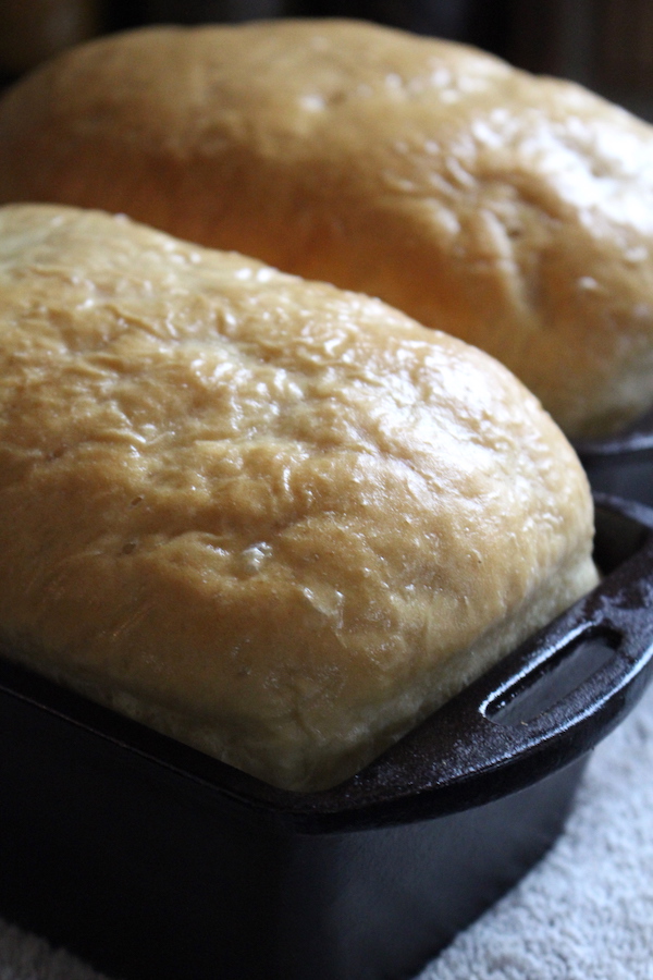 Buttered Amish White Bread