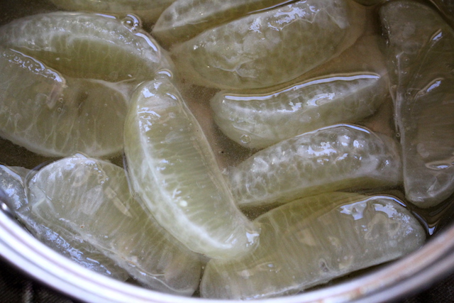 Cooking Lemons in Syrup for Canning