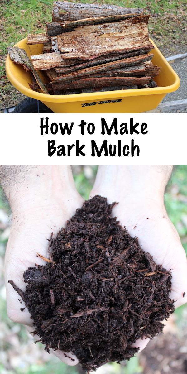How to Make Bark Mulch at Home #mulch #garden #howtomake #lasagnagarden #organicgardening #woodchipper